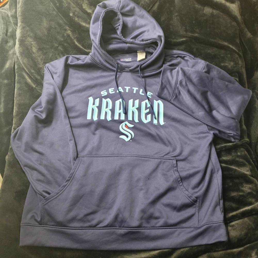 Seattle Kraken Hoodie 2X EUC Champion Brand Warm
